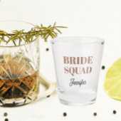 Mocha Wedding Bride Squad Personalized Shot Glas