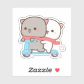 Mochi cat peach and goma sticker (Vel)