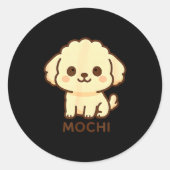 Mochi Dog Toy Odle Ronde Sticker (Voorkant)