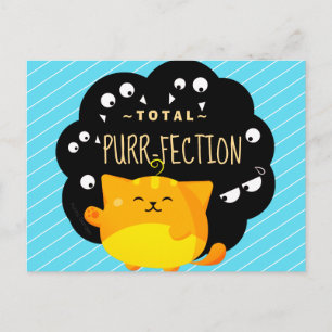 Mochi Halloween - Cute Oranje Cat Spint-fectie Briefkaart
