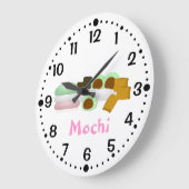 Mochi Lovers Rice Cakes Kitchen Clock w/Notulen Grote Klok (Hoek)