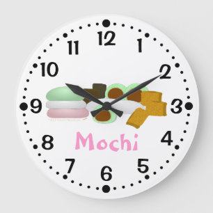 Mochi Lovers Rice Cakes Kitchen Clock w/Notulen Grote Klok