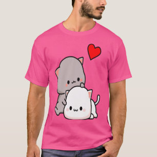 Mochi Peach Cat Goma Liefde is Vriendelijke Liefde T-shirt