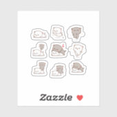 Mochi Peach Cat Sticker Pack (Vel)