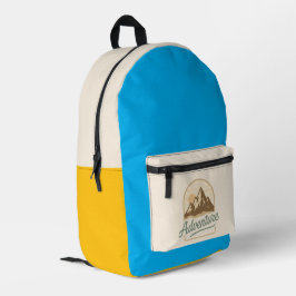 Mochila Adventure Azul Bedrukte Rugzak