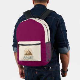 Mochila Adventure Vino Bedrukte Rugzak