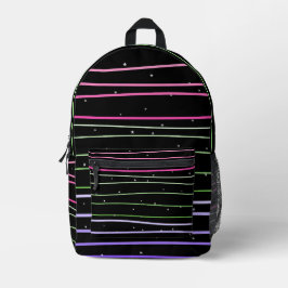 Mochila con estrellas con líneas onduladas bedrukte rugzak