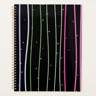 Mochila con estrellas con líneas onduladas planner
