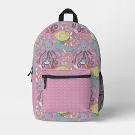 Mochila UNDER THE SEA rosa Bedrukte Rugzak
