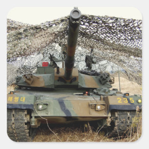 Mock-agressors uit de Republiek Korea Vierkante Sticker