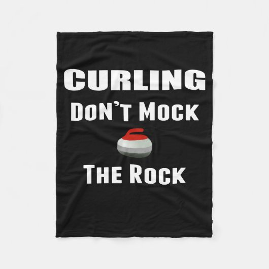 Mock de Rock Curling Custom Fleece Blanket niet (Voorkant)