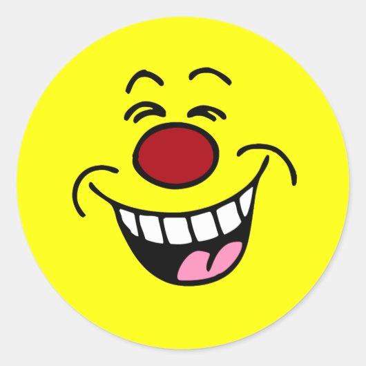 Mocking Face Ronde Sticker (Voorkant)