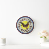 "mockingbird café" Clock Ronde Klok (Huis)
