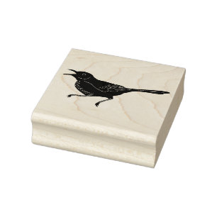 Mockingbird Simple Illustration Rubberstempel