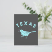 Mockingbird Texas State Bird Aqua Blue en Grey Briefkaart (Staand voorkant)