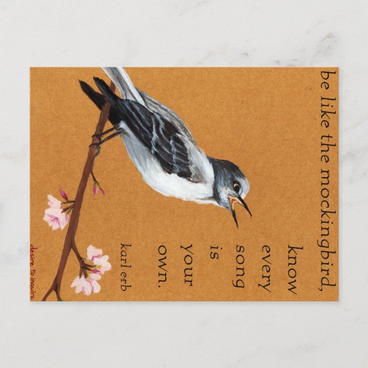Mockingbird "Weet dat elk lied je eigen is" briefk Briefkaart (Voorkant)