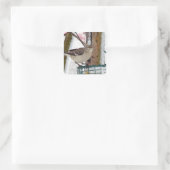 Mockingvogel Vierkante Sticker (Tas)