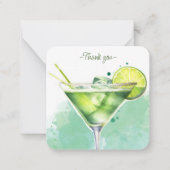 Mocktail Recept Maagd Margarita Party Favor Notitiekaartje (Voorkant)