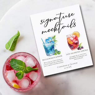 Mocktails d'été Blue Hawaiian Sangria Menu