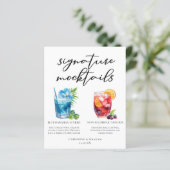 Mocktails d'été Blue Hawaiian Sangria Menu (Debout devant)