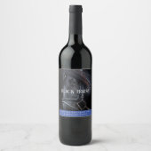 Mockup Black Horse Western Custom Wine Étiquettes (Devant)