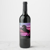 Mockup Black Stallion Étiquettes de vin personnali (Devant)