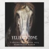 Mockup Cheval sauvage Western Étiquettes de vin pe (Étiquettes simples)