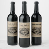Mockup Dearly Beloved Skeleton, Custom Wine Labels Wijn Etiket (Flessen)
