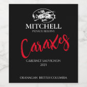 Mockup Dragon Crest Black Custom Wine Étiquettes (Étiquettes simples)
