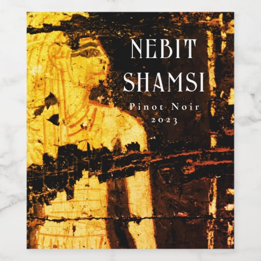 Mockup Egypte ancienne Custom Étiquettes de vin or (Étiquettes simples)