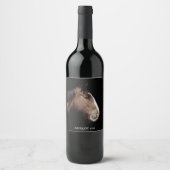 Mockup Elegant Cheval Étiquette de vin personnalis (Devant)