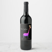 Mockup Giraffe Wild Safari Étiquettes de vin perso (Devant)