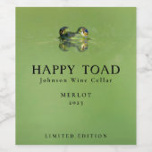 Mockup Happy Toad, Vin de famille, Étiquettes de v (Étiquettes simples)