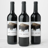 Mockup Lone Buffalo West Custom Wine Labels Wijn Etiket (Flessen)