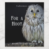 Mockup Owl aangepaste wijnlabels Wijn Etiket (Enkel label)