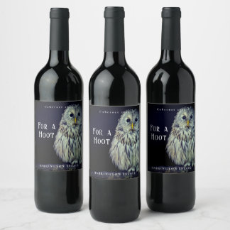 Mockup Owl aangepaste wijnlabels Wijn Etiket