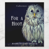 Mockup Owl aangepaste wijnlabels Wijn Etiket (Enkel label)