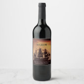Mockup Pirate Ship Custom Wine Labels Wijn Etiket (Voorkant)
