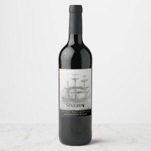 Mockup Pirate Ship Étiquettes de vin personnalisés