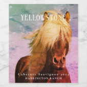 Mockup Ranch Rustic Horse Étiquettes de vin person (Étiquettes simples)
