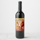 Mockup Ranch Rustic Longhorn Étiquettes de vin per (Devant)