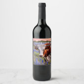 Mockup Ranch Rustic Longhorn Étiquettes de vin per (Devant)