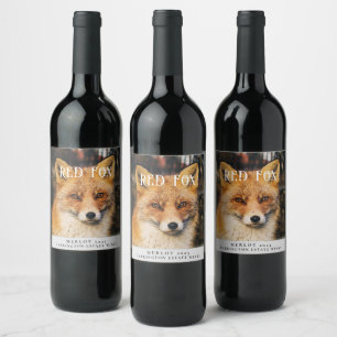 Mockup Red Fox Custom Wine Labels Wijn Etiket