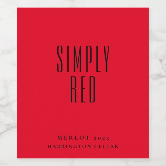 Mockup Red Vine Custom Vins Étiquettes (Étiquettes simples)