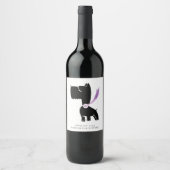 Mockup Scotty Hondenliefhebber aangepaste wijnlabe Wijn Etiket (Voorkant)
