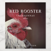 Mockup Simple Red Rooster Étiquettes de vin person (Étiquettes simples)