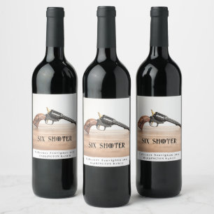 Mockup Six Shooter Custom Vine Étiquettes