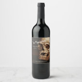 Mockup Skull Skeleton Custom Wine Étiquettes (Devant)