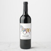 Mockup Stallion Cheval Art Custom Vin Étiquettes (Devant)