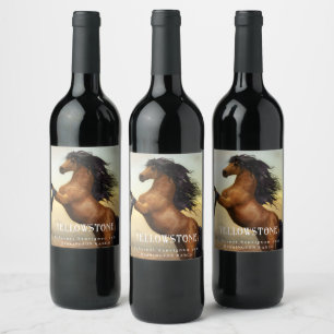 Mockup Wild Horse Westerne Etiketten voor aangepas